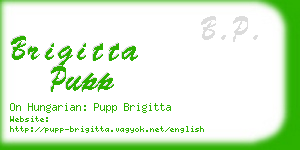 brigitta pupp business card